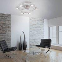 Paul Neuhaus Nelia LED ceiling lamp 6-bulb 60 cm steel