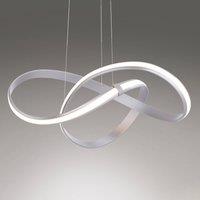 Paul Neuhaus Melinda LED pendant light 30 W dimmable steel grey