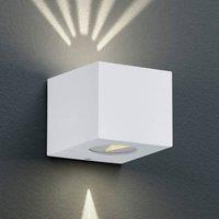 Reality Leuchten Angular LED outdoor wall light Cordoba, white