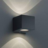 Reality Leuchten Angular LED outdoor wall light Cordoba, black