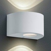 Reality Leuchten Round Rosario LED outdoor wall light, white