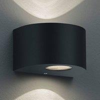 Reality Leuchten Round Rosario LED outdoor wall light, black