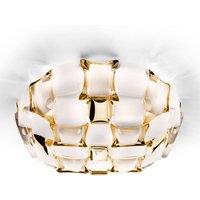 Slamp Mida wall light, 50 cm white and gold