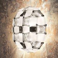 Slamp Mida wall light, 32x32 cm, platinum/white