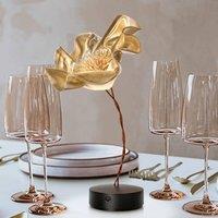 Slamp LaFleur LED table lamp, rechargeable battery, velvet