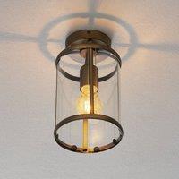 Steinhauer Pimpernel ceiling light, bronze, metal, glass