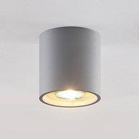Lindby Parvin aluminium downlight, round, grey