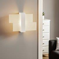 SOLLUX LIGHTING Shifted 1 wall light, glass, white