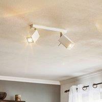 SOLLUX LIGHTING Ceiling spotlight Square, white, 2-bulb