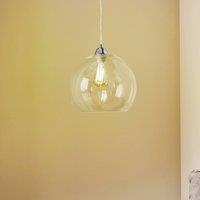 SOLLUX LIGHTING Colour pendant light, transparent glass shade