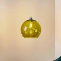 SOLLUX LIGHTING Colour pendant light, green glass shade