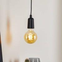 SOLLUX LIGHTING Brasil pendant light, black, 1-bulb