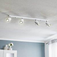 SOLLUX LIGHTING Ceiling spotlight Round, white, 4-bulb linear