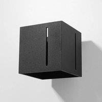 SOLLUX LIGHTING Topic up/down wall light in aluminium, black