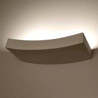 SOLLUX LIGHTING Lino wall lamp in ceramic, curved shape