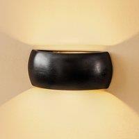 SOLLUX LIGHTING Wall lamp Bow up/down ceramic black width 32 cm