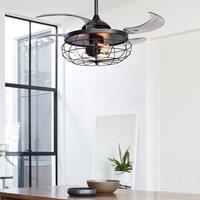Beacon Lighting Beacon ceiling fan light Fanaway Industri black quiet