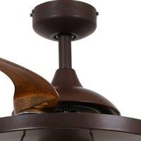 Beacon Lighting Beacon ceiling fan light Fanaway Industri brown quiet