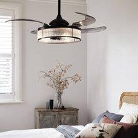 Beacon Lighting Beacon ceiling fan light Fanaway Corbelle black quiet