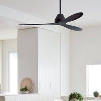 Beacon Lighting Beacon ceiling fan Whitehaven black quiet 142 cm