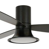 Beacon Lighting Beacon ceiling fan with light Flusso black 132cm quiet