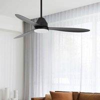Beacon Lighting Beacon ceiling fan with light Whitehaven, black, quiet