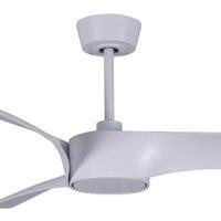 Beacon Lighting Beacon ceiling fan with light Line, white, 132 cm quiet