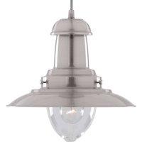 Searchlight Fisherman hanging light in silver 32 cm