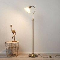 Searchlight Bjane floor lamp, antique brass