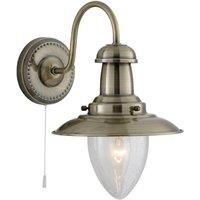 Searchlight Fisherman wall light in antique brass