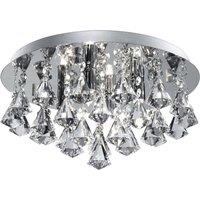 Searchlight Hanna ceiling light, 35 cm, chrome
