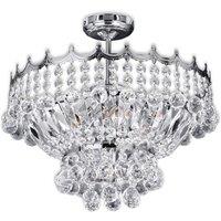 Searchlight Versaillescrystal ceiling light in chrome