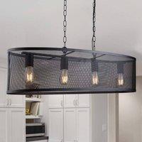 Searchlight Fishnet hanging light in black, 91 cm long