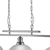 Searchlight Bistro hanging light, 3-bulb, silver