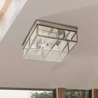 Searchlight Flush Klassik ceiling lamp, 25x25cm, antique brass