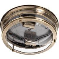 Searchlight Edinburgh ceiling light in antique brass