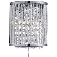 Searchlight Elise wall light with sparkling hanging elements