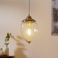 Searchlight Pineapple pendant light, antique brass