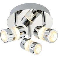 Searchlight Bubbles LED ceiling light, IP44, three-bulb