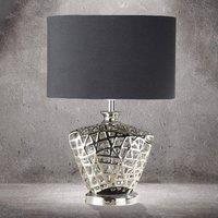 Searchlight Network table lamp with black fabric lampshade
