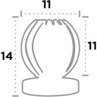 Searchlight Claw table lamp, touch function, smoky lampshade