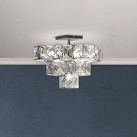 Searchlight Glacier ceiling light, acrylic lampshade, clear