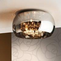 Schuller Valencia Argos LED ceiling light with crystals, 40 cm
