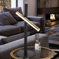 Schuller Valencia Varas LED table lamp, black/gold, 2-bulb