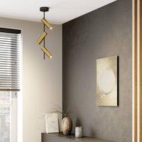 SIGMA Leda 3 downlight, 3-bulb, black-gold
