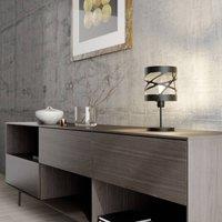 SIGMA Table lamp module Frez patterned shade 17.5cm black