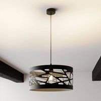 SIGMA Pendant light module Frez patterned shade 39cm black