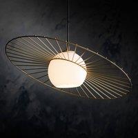 SIGMA Sol 1 pendant light, one glass with golden ring