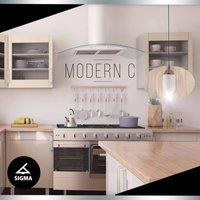 SIGMA Modern C M pendant light with wooden slats, 50 cm