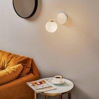 SIGMA Gama wall light in white with glass ball
